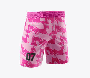 กางเกงขาสั้นชายเอวยางยืดพิมพ์ลายแบบรีดร้อน มีกระเป๋าข้าง แห้งเร็ว ระบายอากาศได้ดี ผลิตจากโพลีเอสเตอร์ เหมาะสำหรับใส่ไปชายหาด - Product Image 3