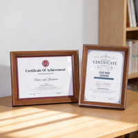 Cadre photo en bois massif noyer A3/A4 8 pouces, fait main, moderne, élégant, pour certificat, récompense, présentation, vente en gros