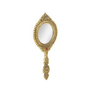 Antique Golden Handheld <b>Mirror</b> Vintage Makeup <b>Mirror</b> Decorative <b>Vanity</b> <b>Mirror</b> Retro Hand <b>Mirror</b> for <b>Dressing</b> <b>Table</b> Gift - Product Image 5