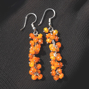 Boucles d'oreilles en opale d'Éthiopie naturelle, argent 925, perles multicolores - Product Image 6