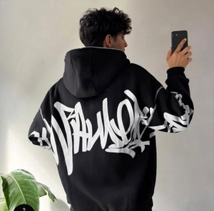 Wholesales Custom Hoodies 465 GSM Heavyweight Drop Shoulder Blank Oversized Boxy <b>Cropped</b> Full <b>Zip</b> <b>up</b> Hoodie Men - Product Image 2