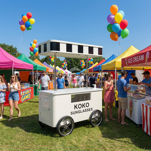Carrito Congelador Móvil para Helados y Alimentos, Carro de Venta Ambulante de Gelato con Congelador, ¡Oferta Caliente! - Product Image 1