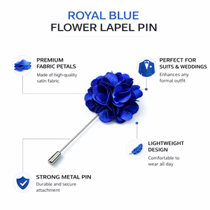 Broche à revers en émail durable pour homme, motif floral |   Boutonnière faite à la main |   Épingle à fleur pour costume de marié, accessoire de blazer formel - Product Image 5