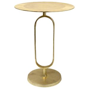 Table d'appoint en métal doré, finition dorée, meuble d'appoint moderne, table décorative de luxe pour salon et chambre à coucher - Product Image 3