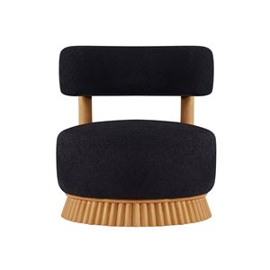 Set di sedie moderno da 27,5 pollici senza braccioli in stile rustico, con base in legno imbottita e design a tetto di paglia, poltrona Liv's Name - Product Image 6