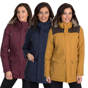 Chaqueta Parka para Mujer Mantic Enterprises - Exterior de Cuero Genuino, Tela de Lona, Diseño Transpirable para Viajes, Trabajo y Uso al Aire Libre - Product Image 1