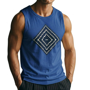 Premium Quality Men's Muscle Tee Custom Print Logo Sleeveless <b>Vest</b> Wholesale Streetwear Fashion Stylish Urban Tank Tops For Men - Product Image 1
