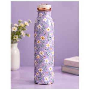 Botella de Agua de Cobre Puro de Lujo con Diseño de Animales del Bosque, Portátil para Viajes, con Tapa - Product Image 6