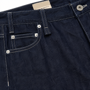 Shorts en jean pour hommes personnalisés, denim foncé, coupe ample, jambes larges, OEM ODM, vente en gros, streetwear haut de gamme - Product Image 6