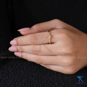 Anillo de Compromiso Clásico de Oro Sólido con Diamante Cultivado en Laboratorio, Banda en Espiral Vintage, Corte Brillante, Joyería Fina Hecha a Medida para Mujer - Product Image 4