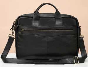 Premium Genuine <b>Leather</b> <b>Laptop</b> <b>Bag</b> Handles | Stylish Luxury Business Briefcase Unisex | Lightweight Waterproof Durable Office - Product Image 5