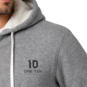 Heather Grey Unisex Heavyweight Sherpa <b>Lined</b> Full Zip Hoodie Warm <b>Fleece</b> Hooded Sweatshirt Winter Casual <b>Jacket</b> Custom Logo - Product Image 5