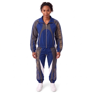 Ensemble de survêtement pour femme personnalisé, couleur bordeaux, avec empiècements gris, veste à col bomber, pantalon de sport, ensemble 2 pièces, vêtements de sport décontractés - Product Image 3