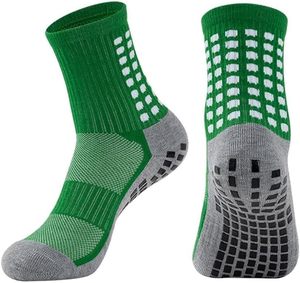 2 paires de chaussettes de football antidérapantes avec protège-tibias, chaussettes de sport athlétiques pour hommes et femmes - Product Image 1