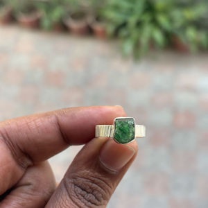 Fine Jewelry 925 Sterling <b>Silver</b> Natural <b>Emerald</b> Wedding <b>Ring</b> Women Eternity Band Vintage Classic AAA Quality Handmade - Product Image 1