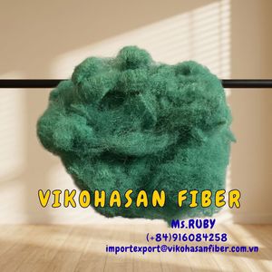 Colchón de Fibra Cortada 100% Poliéster, Color Verde Sólido, Reciclable, Grado Vikohasan, Certificado OEKO-TEX - Product Image 3
