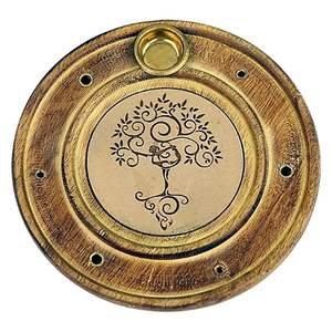 Quemador de Incienso para Varillas y Conos Yoga Tree: Esta Hermosa Base para Incienso es Adecuada para Quemar Incienso Indio y Tibetano - Product Image 1