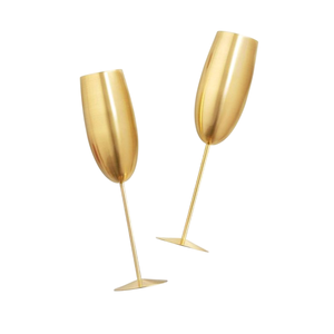 Verre à vin en métal Royal Look, finition cuivre, verrerie, gobelet, verre à cocktail, flûte à champagne en métal - Product Image 6