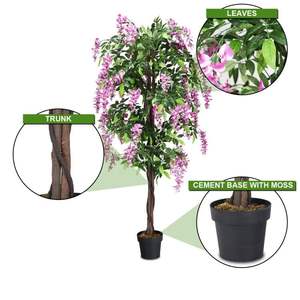 Arbre artificiel de glycine de 6 pieds Arbre de soie intérieur-extérieur - Product Image 6
