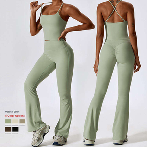 Ensemble de yoga pour femme 2026 de haute qualité, manches longues, taille haute froncée, personnalisable OEM, vente en gros, 4 pièces, extensible dans les quatre sens, couleur unie - Product Image 5