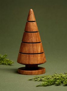 Natural Wooden Christmas <b>Tree</b> <b>Ornament</b> with Rustic Design for Christmas Table Centerpiece and Home Decoration - Product Image 6