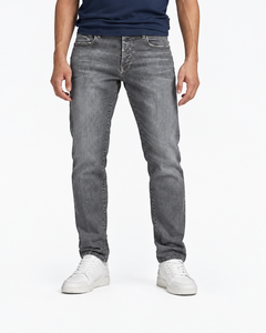 Jeans de Pierna Recta para Hombre, Tallas Grandes, Transpirables, Elásticos, Lavado Medio, Estampados, Casuales, Estilo Urbano, Venta al Por Mayor - Product Image 4