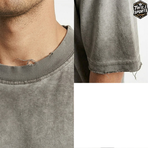 Nouvel Arrivage T-shirt Oversize Unisexe en Coton Délavé Vintage Coupe Ample Streetwear Personnalisable avec Logo ou Vierge - Product Image 5