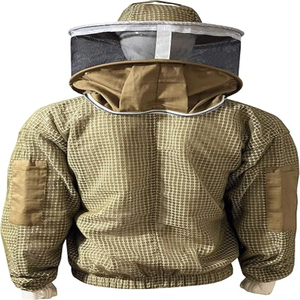 Veste d'apiculture ventilée avec voile, combinaison de protection respirante en maille 3 couches, capuche anti-piqûres, équipement d'apiculture, coutures soudées - Product Image 4