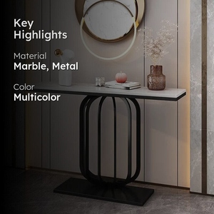 Mesa consola de diseño clásico con detalles de latón con pátina de bronce, mueble de pasillo de diseño contemporáneo. - Product Image 3