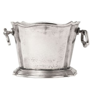 Cubo enfriador de vino de metal plateado de lujo al por mayor, cubo de hielo artesanal estilo vintage para champán, para eventos y suministros de bar. - Product Image 1
