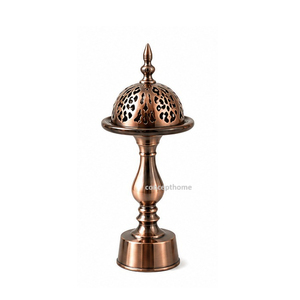 Metal Handicrafts Incense <b>Burner</b> Perforated Dome Lid Modern Art Antique Design Eco-friendly Long-lasting Customizable Options - Product Image 2