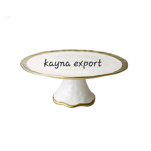 Latest Design Eco-Friendly Marble Top Metal <b>Cake</b> <b>Stand</b> for Party & Wedding Gold Plated <b>Stand</b> Beautiful Golden Edges <b>Cake</b> Display - Product Image 5