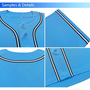 Maillot de baseball brodé avec logo cousu, nom et numéro personnalisés, haut de softball sur mesure - Product Image 4