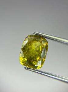 natural <b>colour</b> play faceted sphene gemstone <b>cushion</b> cut. - Product Image 3