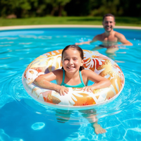 Flotador Inflable Redondo Intex 3/S de 91 cm, de PVC, para Niños, con Ruedas, Embalaje en Caja Húmeda 59251, Deportes Acuáticos