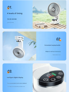 Nuevo Ventilador de Clip sin Aspas de Plástico, Recargable, de Ultra Larga Duración, Alto Flujo de Aire, Portátil, USB, para Mesa, 8 Velocidades - Product Image 3