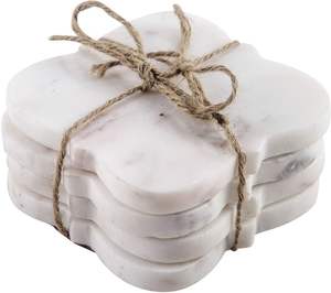 Sous-verres en marbre pour service de thé, utilisables pour la table à manger, avec de bons prix de vente, lot de 4 - Product Image 1