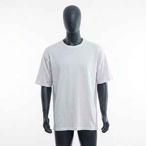 Camiseta Blanca Lisa para Hombre, Cuello Redondo, Talla Grande, Manga Corta, Corte Holgado, Básica, con Logotipo Personalizado, OEM, ODM, Ropa al por Mayor - Product Image 1