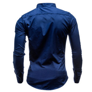 Chemise à manches longues boutonnée pour homme, décontractée, respirante, pour le travail, infroissable, col classique - Product Image 2