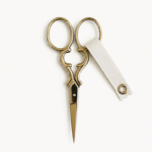Ciseaux à pointe fine pour fil doré, ciseaux à broder professionnels, étiquette privée disponible - Product Image 1