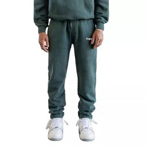 High quality Custom embroidery sweat suits hoodie and jogger two piece set sports <b>tech</b> fleece <b>washed</b> vintage tracksuit for men - Product Image 5