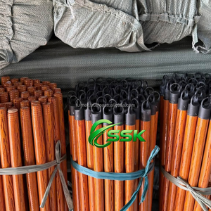 Vietnam-Made PVC-Coated Wooden <b>Handle</b> Broom Mop Stick Fully Colored Eco-Friendly Waterproof <b>Toilet</b> Dustpan - Product Image 3