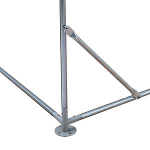 กรงสัตว์ปีกโครงโดมเงินขนาดใหญ่13.1x9.8x6.6ฟุตกรงไก่แบบเดินได้ฝาครอบกันน้ำสำหรับบ้านไก่เป็ดเล้าไก่ - Product Image 5