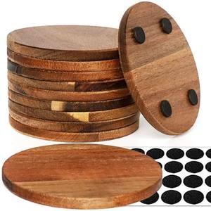 Posavasos Cuadrados de Madera en Nogal Intenso, un Toque Clásico para Hogares Modernos - Product Image 1
