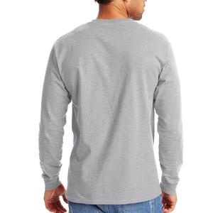 Camiseta de Manga Larga de Algodón con Estampado Personalizado, Camiseta Deportiva Lisa para Hombre, Corte Ajustado, Camiseta de Manga Larga - Product Image 6