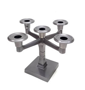 Bougeoir et lanternes en métal de luxe en gros nouveau design pour la décoration de la salle à manger des événements d'Halloween et de Noël - Product Image 2