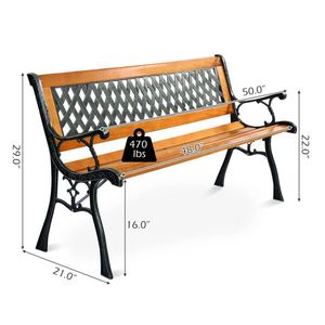 Panchina da Esterno in Ghisa per Giardini, Hotel e Scuole - Product Image 3