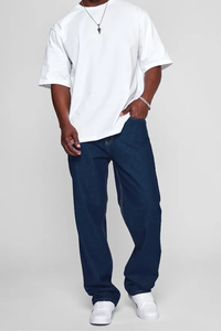 Pantalones Vaqueros de Mezclilla para Hombre, Nueva Colección de Alta Gama, Corte Recto y Ajustado, Transpirables, Casuales, para Todas las Temporadas - Product Image 2