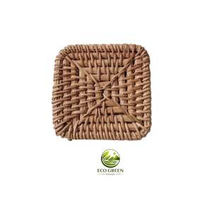 Handwoven Rattan Coaster Set Natural Cup Mat for Coffee Tea Drink <b>Table</b> <b>Protection</b> Rustic Home Decor Wholesale - Product Image 4