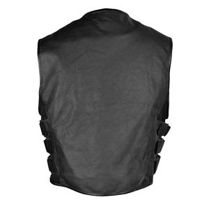 Chaleco de Motocicleta de Cuero con Diseño Nuevo 2026, Chaleco de Motociclista Transpirable Personalizado para Hombre, Chaqueta sin Mangas de Cuero Genuino - Product Image 2